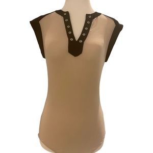 Bebe semi sheer bodysuit. Sz S